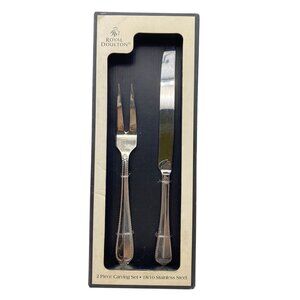 Royal Doulton Princess 2 piece Meat carving set Stainless Steel Thanksgiving Chr